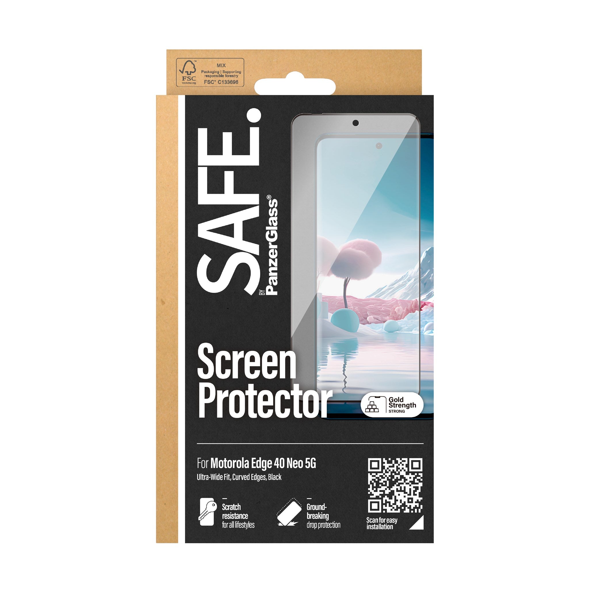SAFE. by PanzerGlass® Screen Protector Motorola Edge 40 Neo | Ultra-Wide Fit